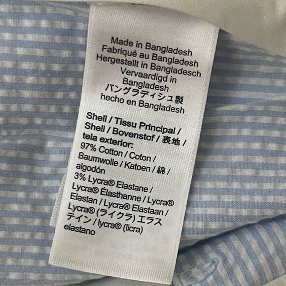 J.CREW 7" Stretch Seersucker Short Size 42 Blue White NEW Preppy Coastal BE493 - Picture 9 of 10